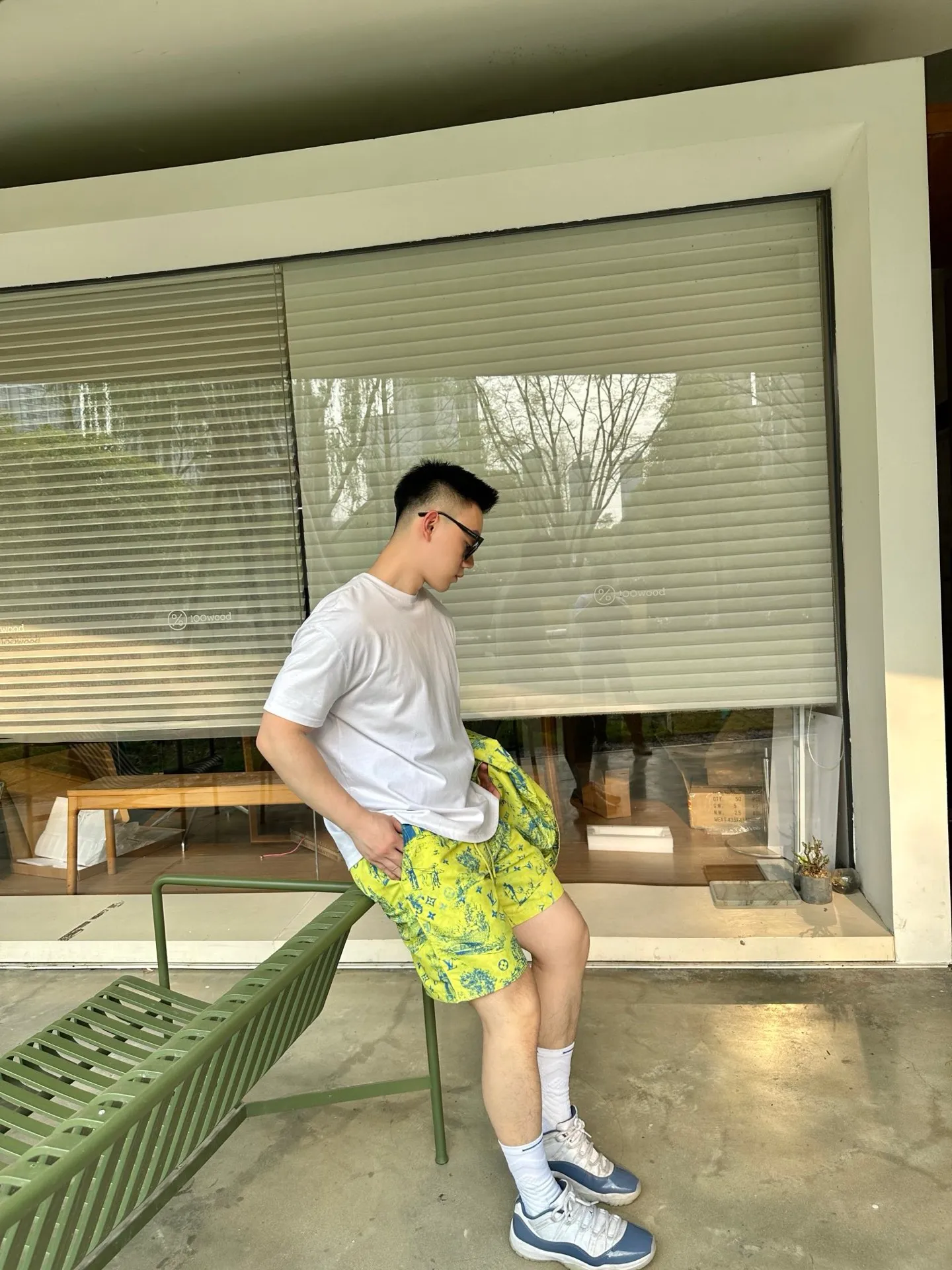 Louis Vuitton/Louis Vuitton City Park Mulberry Silk Suit Shorts